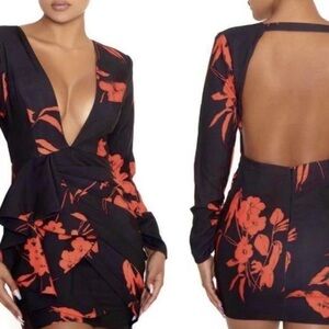 Sexy Deep V Floral Dress